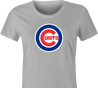 Funny Baseball Chicago Cunts Offensive Parody T-Shirt Women's Ash Grey