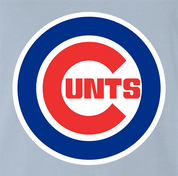 Funny Baseball Chicago Cunts Offensive Parody Red T-Shirt