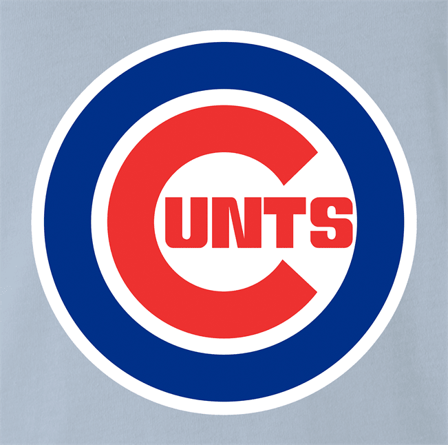 Funny Baseball Chicago Cunts Offensive Parody Red T-Shirt