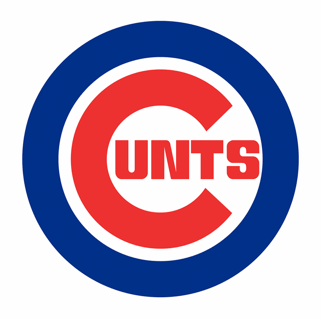 Funny Baseball Chicago Cunts Offensive Parody White Tee