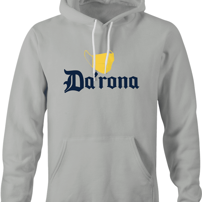 Caronavirus COVID 19 mexican beer men's grey hoodie