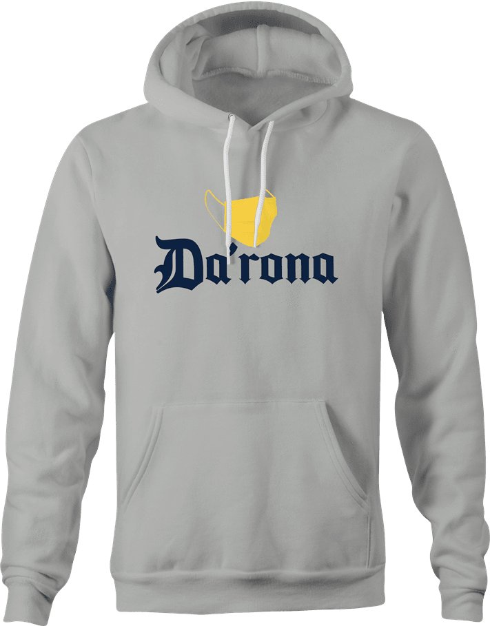 Caronavirus COVID 19 mexican beer men's grey hoodie