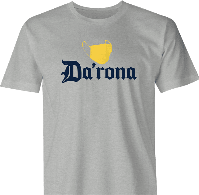 Caronavirus COVID 19 mexican beer men's grey t-shirt