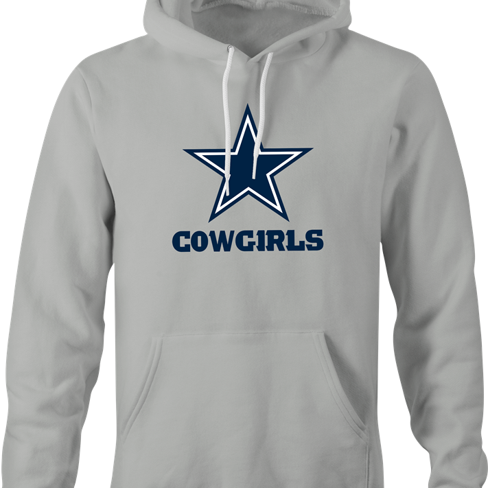 funny dallas cowgirls hoodie men's grey