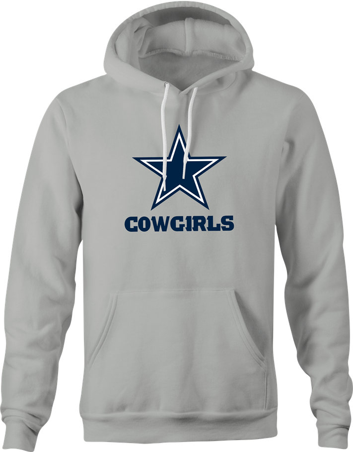 funny dallas cowgirls hoodie men's grey