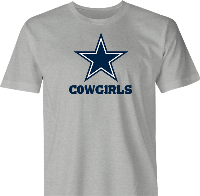funny dallas cowgirls t-shirt men's grey