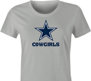funny dallas cowgirls t-shirt women's grey