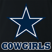 funny dallas cowgirls t-shirt men's black