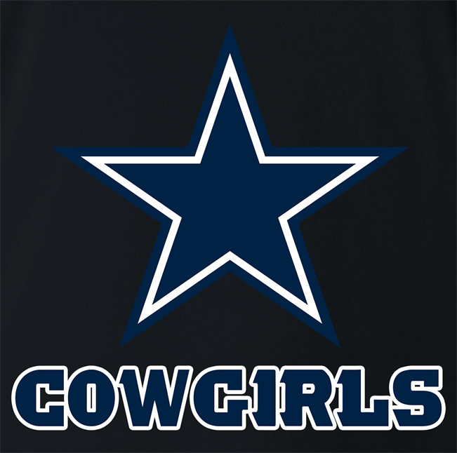 funny dallas cowgirls t-shirt men's black