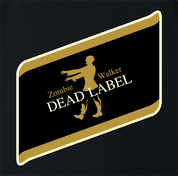 funny Walking dead Zombie Johnny Walker dead label parody t-shirt black 