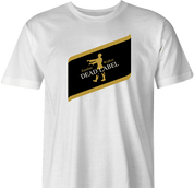 funny Walking dead Zombie Johnny Walker dead label parody men's t-shirt white 