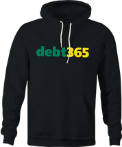 Funny Debt 365 online sports gambling Parody Men's black hoodiehirt