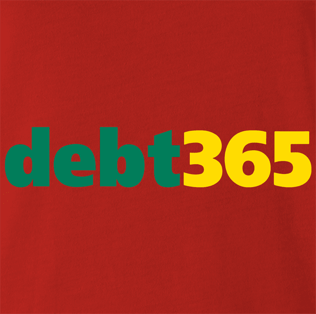 Funny Debt 365 online sports gambling Parody Men's red T-Shirt