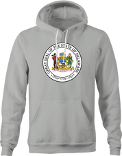 funny wayne's world delaware hoodie men's grey 