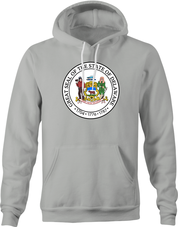 funny wayne's world delaware hoodie men's grey 