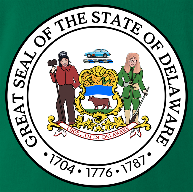 funny wayne's world delaware t-shirt men's kelly green
