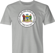 funny wayne's world delaware t-shirt men's grey 