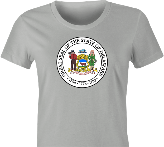 funny wayne's world delaware t-shirt women's grey 