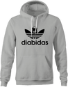 funny diabetes men's hoodie grey 