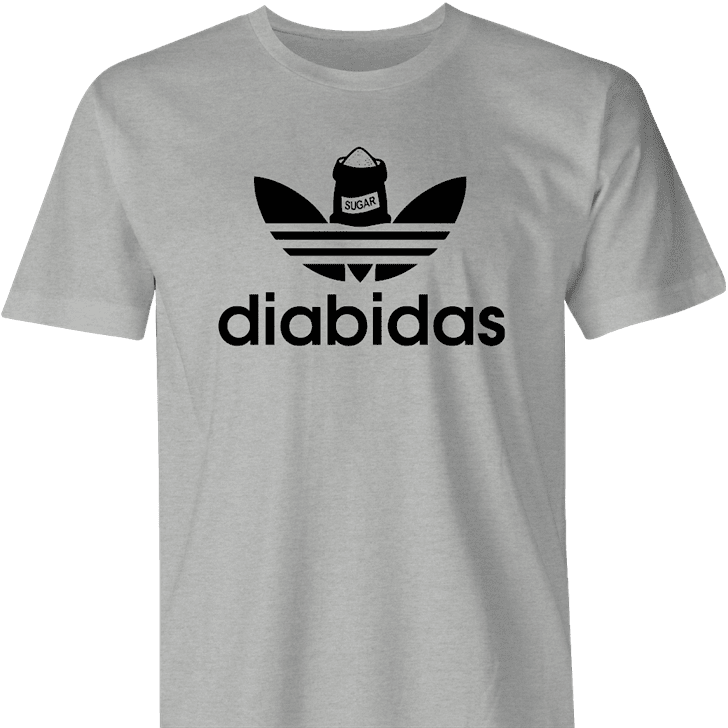 funny diabetes men's t-shirt grey 