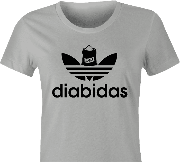 funny diabetes women's t-shirt grey 