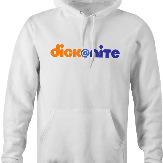 Funny Dick At Night Booty Call Parody White Hoodie