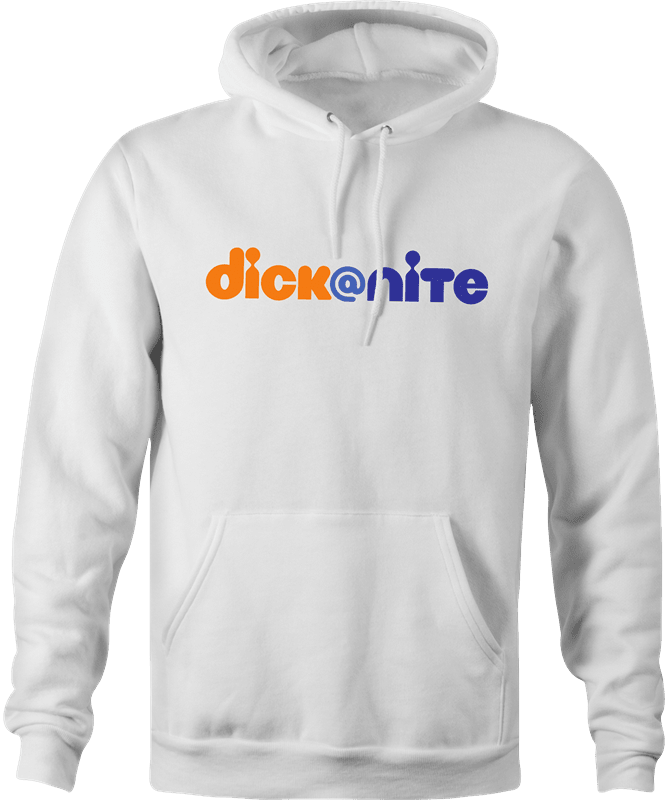 Funny Dick At Night Booty Call Parody White Hoodie