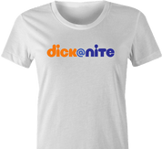 Funny Dick At Night Booty Call Parody White Women's T-Shirt