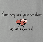 funny Dirty Dick Hands Fun Fact ash grey t-shirt