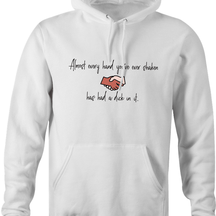 funny Dirty Dick Hands Fun Fact white hoodie
