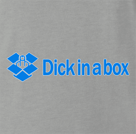 funny dick in a box dropbox mashup t-shirt ash