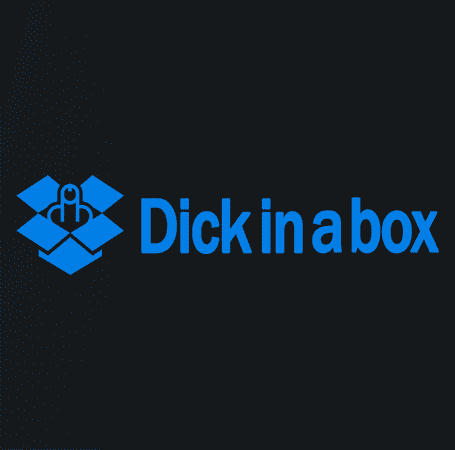 funny dick in a box dropbox mashup t-shirt black