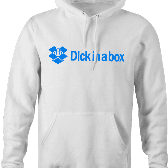 funny dick in a box dropbox mashup white hoodie