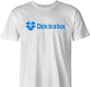funny dick in a box dropbox mashup t-shirt white men's