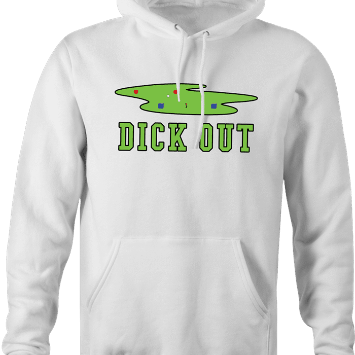 Funny Dick-Out Golf white hoodie