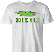 Funny Dick-Out Golf men's t-shirt white 