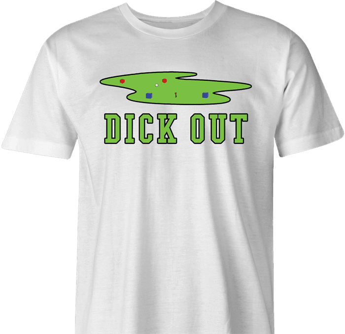 Funny Dick-Out Golf men's t-shirt white 