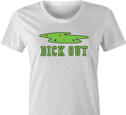 Funny Dick-Out Golf women's t-shirt white 