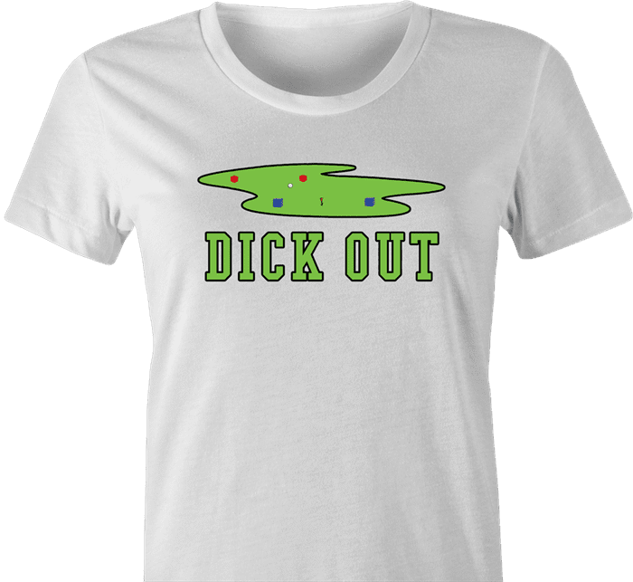 Funny Dick-Out Golf women's t-shirt white 