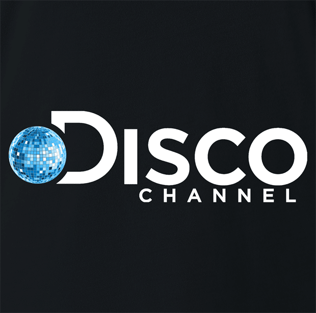 Funny Disco Network Mashup black t-shirt