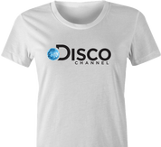 Funny Disco Network Mashup white women's t-shirt