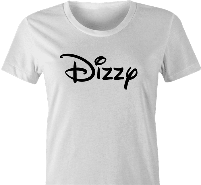 funny dizzy lightheaded mashup white women's t-shirt