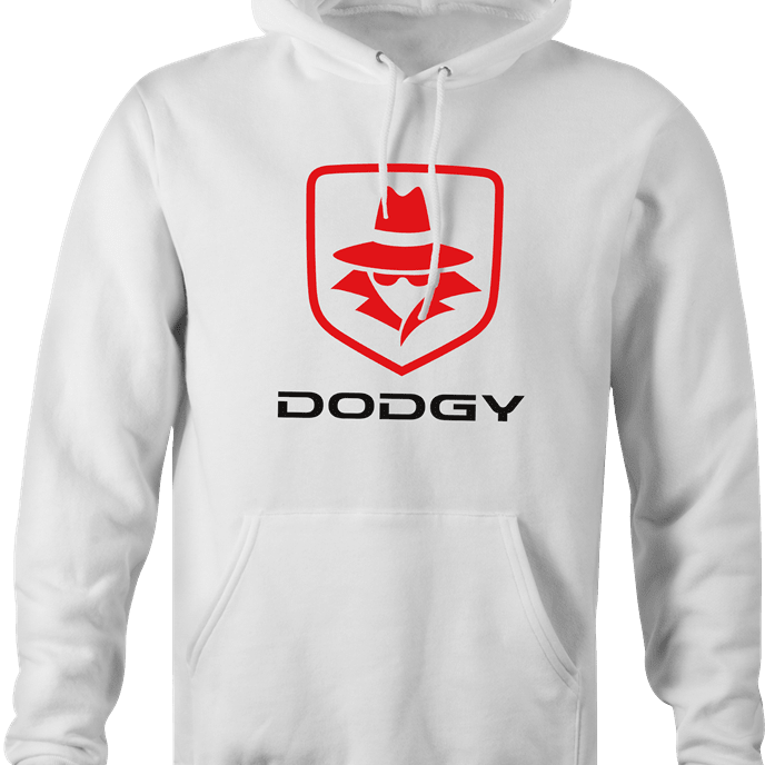 Funny Dodgy cars - Great Tee For Your Secretive Friends Parody White Hoodie