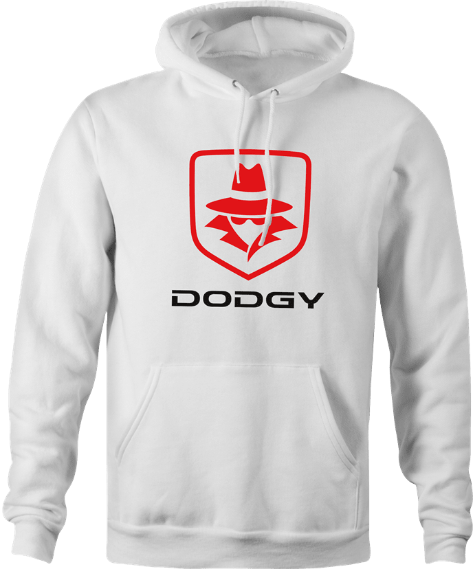 Funny Dodgy cars - Great Tee For Your Secretive Friends Parody White Hoodie