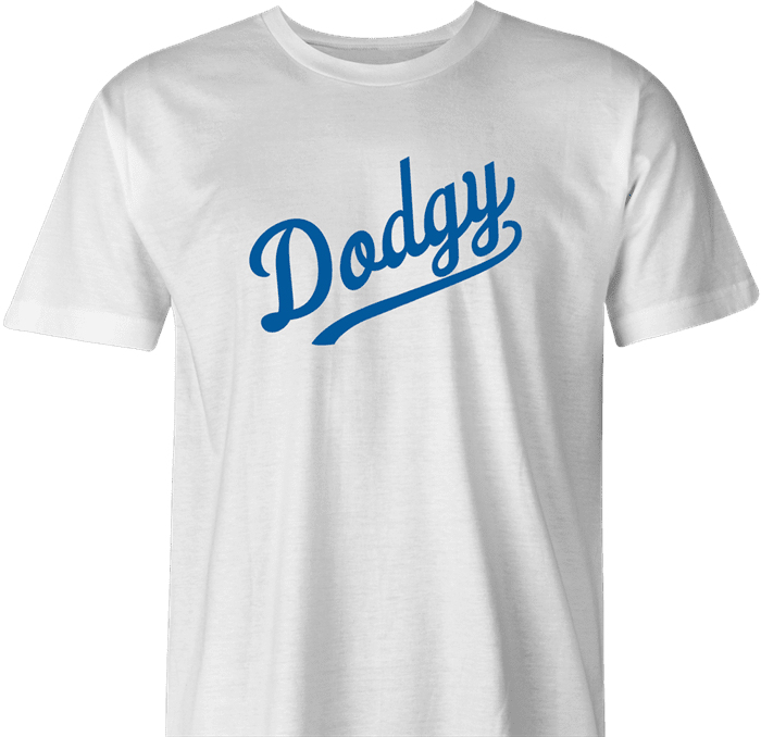 funny LA Dodgers british slang parody men's t-shirt white 