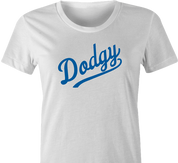 funny dodgy baseball british slang parody women's t-shirt white 