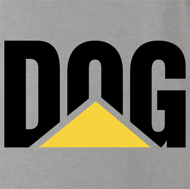 funny dog lover construction equipment parody t-shirt men's grey
