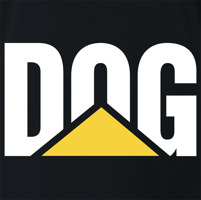 funny dog lover construction equipment parody t-shirt men's black