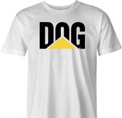 funny dog lover construction equipment parody t-shirt men's white 