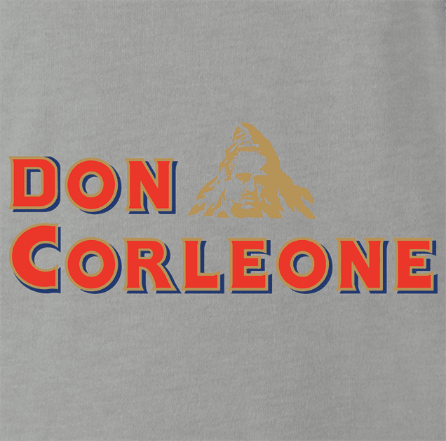 funny don corleone mashup ash grey tee